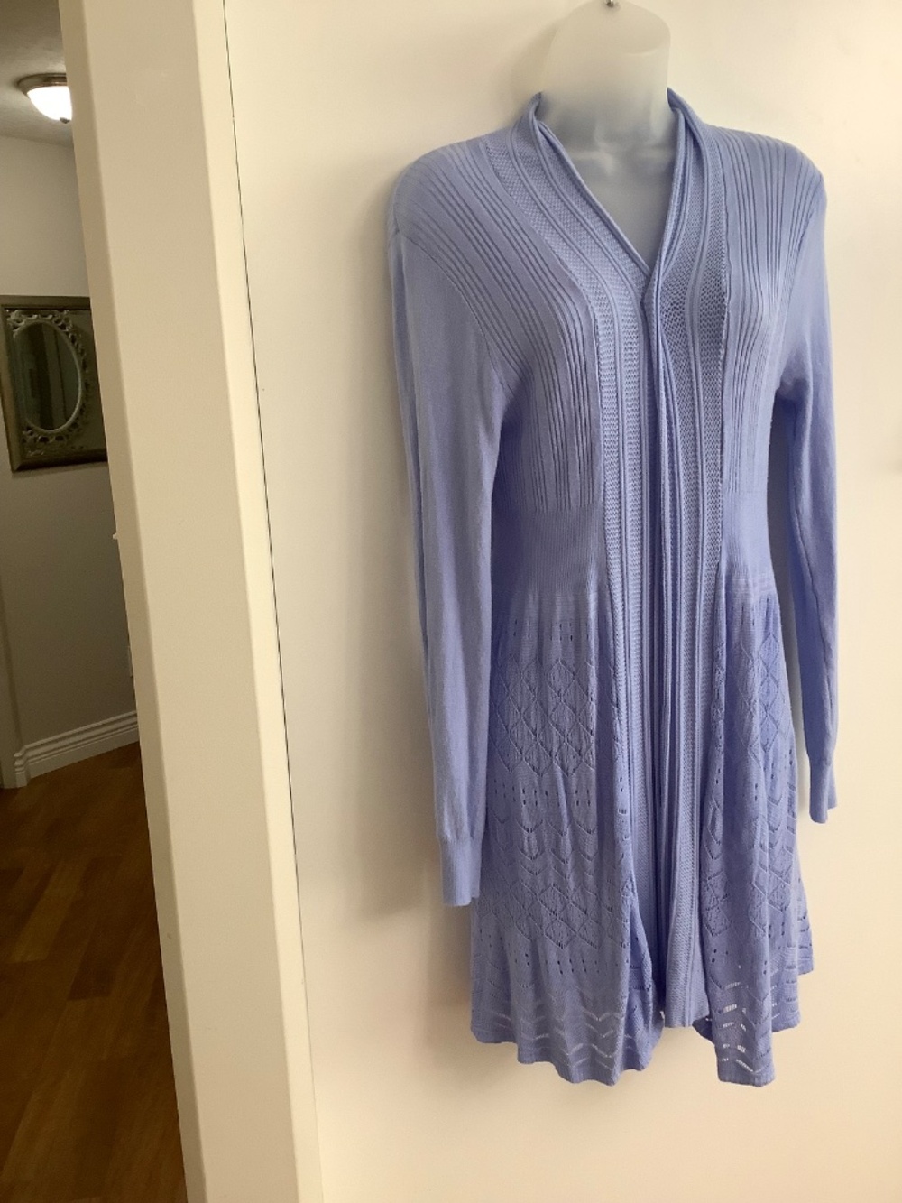 Cherie Bliss Mauve Crochet Cardigan Small - Picture 11 of 11